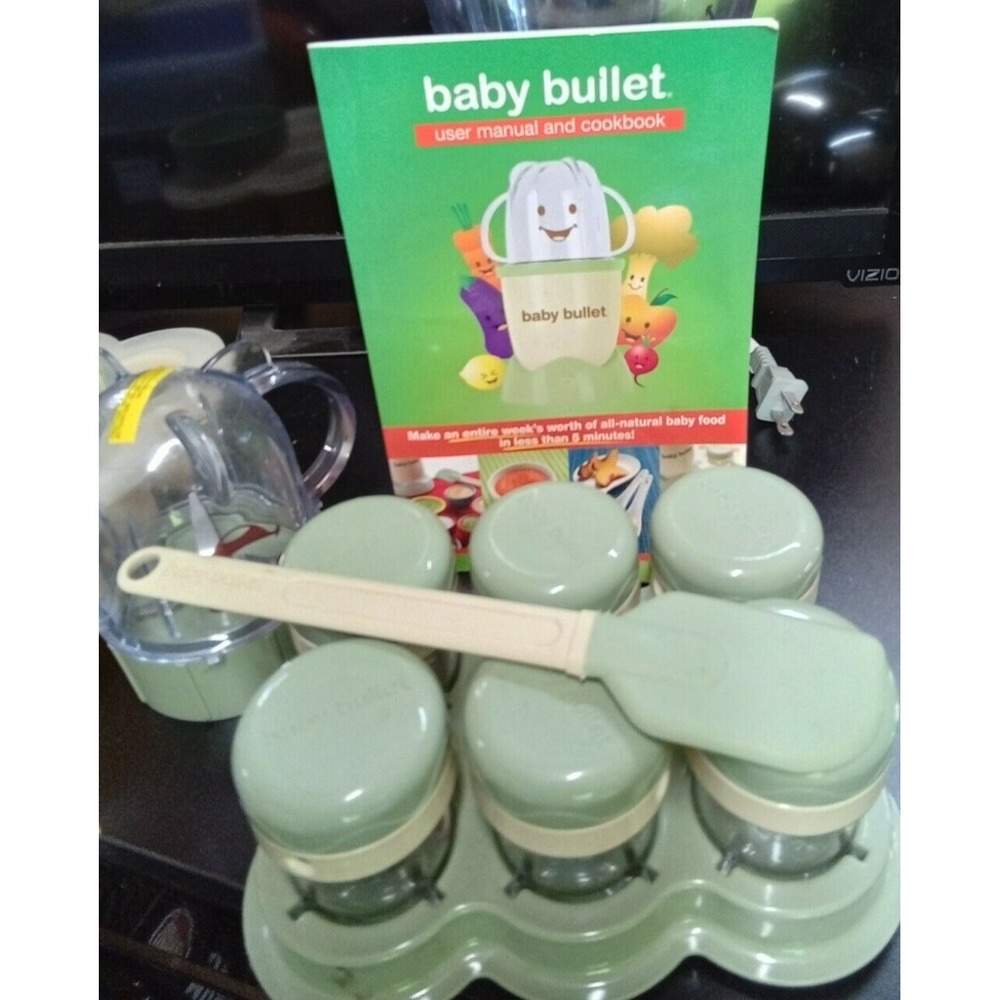 Magic Bullet Baby Bullet Food Blender System 20 Piece Set Green White BBR-2001